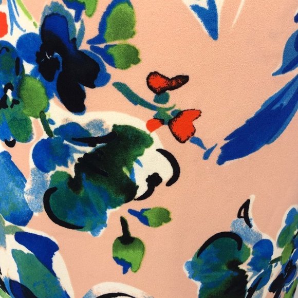 ECI All Over Floral Printed Crepe Back Scuba Skirt NWT - Picture 4 of 11